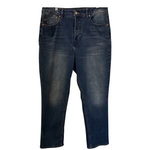 Frye Women's Medium Wash High Rise Straight 5 Pocket Stretch Jeans,Size 10/30